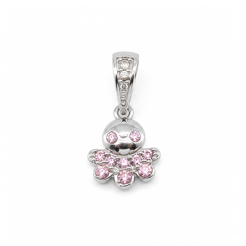 Retro Niche Design Stainless Steel Inlaid Zircon Pendant